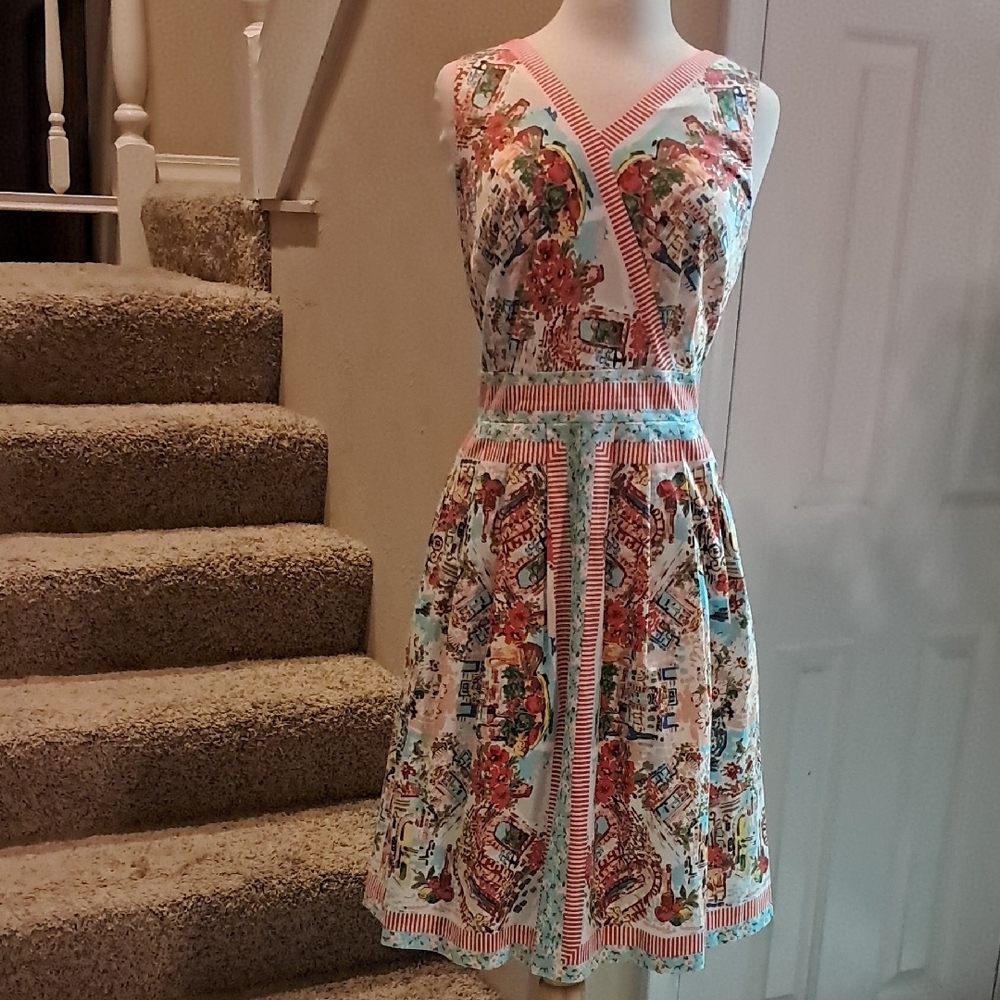 Floral Print Sleeveless Dress